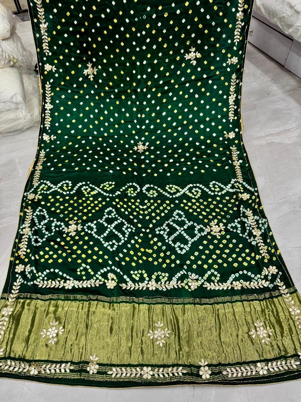 Gaji silk original bandhani saree