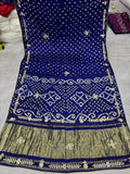 Gaji silk original bandhani saree